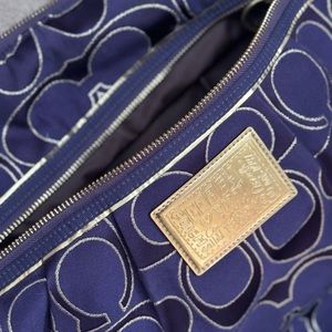 Purple & Gold Coach Poppy Glam Tote
